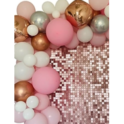 Panou decorativ model patrat cu paiete ROZ GOLD 30 x 30 cm Panou decorativ model patrat cu paiete ROZ GOLD 30 x 30 cm