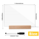 Panou luminos acrilic tip tabla de notite transparenta cu baza din lemn