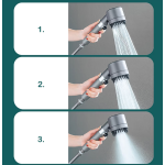 Para Cap De Dus 4 In 1 Cu 3 Moduri Diferite De Presiune A Apei GRI