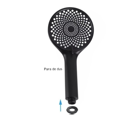 Para de dus universala 3 moduri de jet diametru 25cm NEGRU