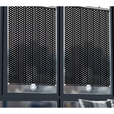 Parasolar auto cu ventuze retractabil negru 68 cm x 125 cm