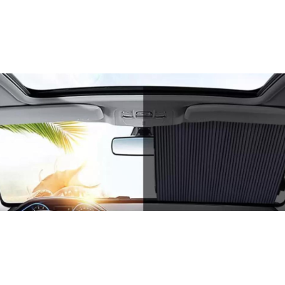 Parasolar auto retractabil impotriva razelor UV fixare prin ventuze 85 cm