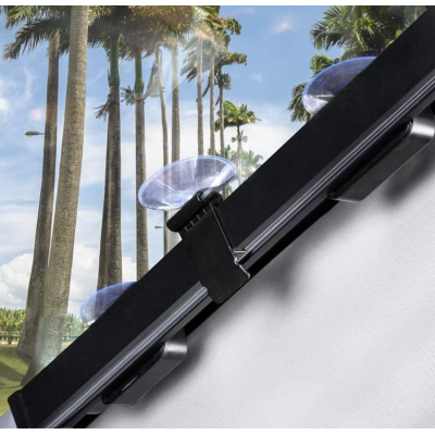 Parasolar auto tip jaluzea cu ventuze 150 x 70 x 6 cm Gri