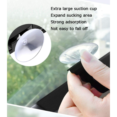 Parasolar auto tip jaluzea cu ventuze 150 x 70 x 6 cm Gri