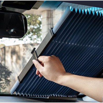 Parasolar auto tip jaluzea cu ventuze 150 x 70 x 6 cm Gri