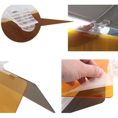 Parasolar HD Visor / Vision Auto 2in1 Pentru Zi/Noapte