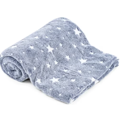 Patura pufoasa fosforescenta 50X60 cm stelute luminoase