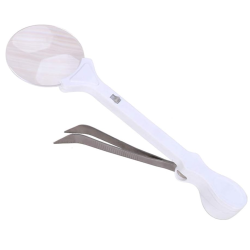 Penseta profesionala cu lupa si 2 leduri 50x5