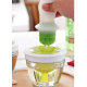 Pensula din silicon pentru ulei recipient inclus alb/verde