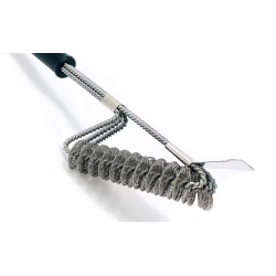 Perie de curatat gratar Inox 45 x 12 x 6 cm Negru/Argintiu