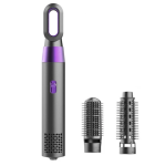 Perie de par cu aer cald Roz/Negru 3 capete de schimb