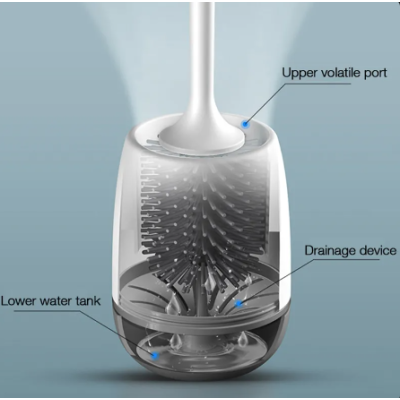 Perie de toaleta TPR pentru montaj pe perete Cilindrica