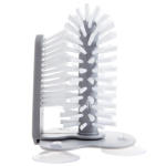 Perie dubla pentru spalare pahare si recipiente, interior/exterior cu 3 ventuze