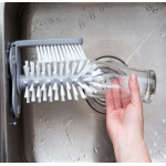 Perie dubla pentru spalare pahare si recipiente, interior/exterior cu 3 ventuze