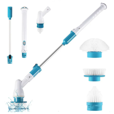 Perie Electrica Rotativa Tip Mop Pentru Curatat Hurricane Spin Scrubber Cu Trei Capete