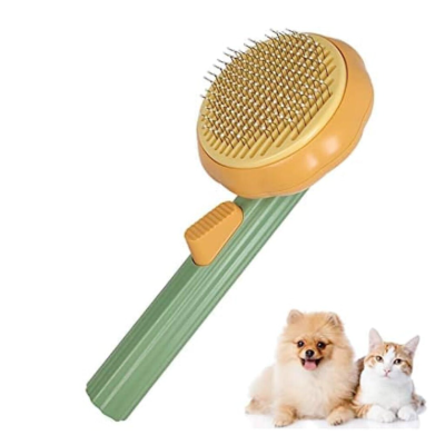 Perie pentru parul animalelor de companie cu buton pentru o curatare usoara
