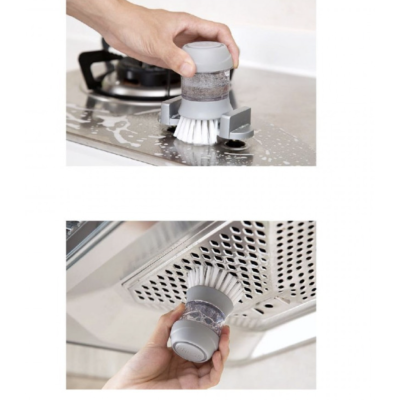 Perie pentru vase cu dozator detergent si suport