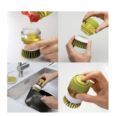 Perie Vase cu Recipient Dozare detergent