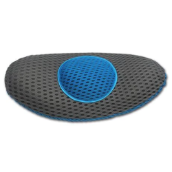 Perna ergonomica Comfy Curve Gri cu albastru pentru sustinere lombara si spate