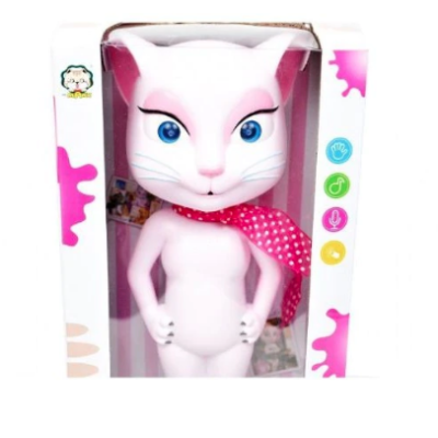 Pisicuta vorbitoare Talking Angela ROZ cu sunete si lumini - 30 cm Pisicuta vorbitoare Talking Angela ROZ cu sunete si lumini - 30 cm