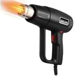 Pistol cu aer cald rezistent putere 2000 W temperatura intre 300 si 600 grade Negru