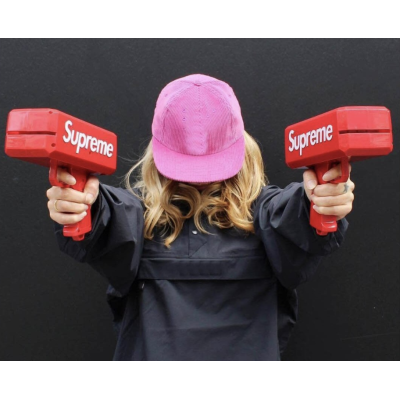 Pistol de bani pentru petreceri Supreme functioneaza cu baterii