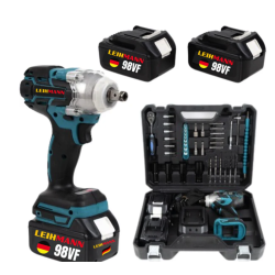 Pistol de impact 98VF cu 2 acumulatori si 40 accesori LEIH MANN Pistol de impact 98VF cu 2 acumulatori si 40 accesori LEIH MANN