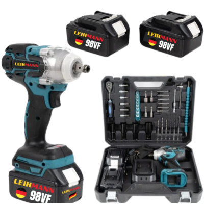 Pistol de impact 98VF cu 2 acumulatori si 40 accesori LEIH MANN