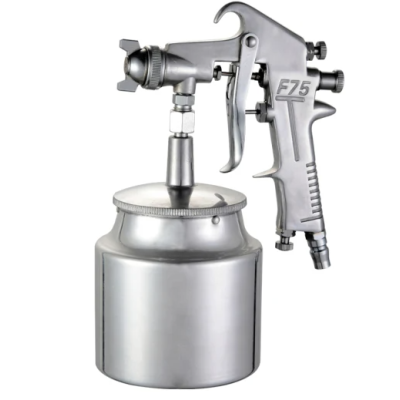 Pistol de vopsit F-75 S  cu aer comprimat + rezervor 750ml CUPA DEDESUBT