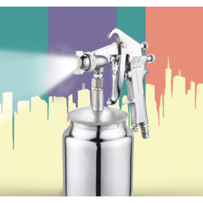 Pistol de vopsit F-75 S  cu aer comprimat + rezervor 750ml CUPA DEDESUBT