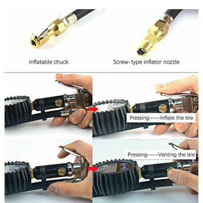 Pistol digital pentru umflat roti