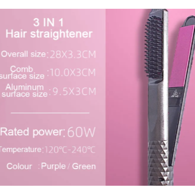 Placa indreptat parul tip perie fara fir