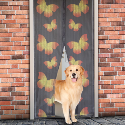 Plasa Anti Insecte pentru usi imprimeu Fluturi inchidere magnetica 100x210 cm