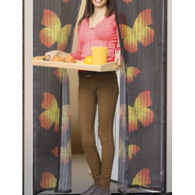 Plasa Anti Insecte pentru usi imprimeu Fluturi inchidere magnetica 100x210 cm