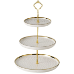 Platou Prajituri Supraetajat 3 Niveluri ALB (plastic)