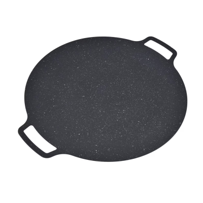 Plita Japoneza rotunda cu manere placa grill antiaderenta pluristratificata diametrul 30 cm
