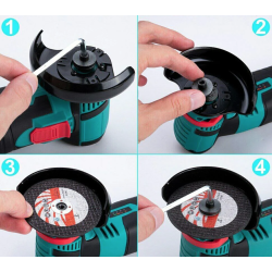 Polizor unghiular electric portabil cu 1acumulator Li Ion 12V