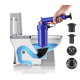 Pompa cu aer comprimat cu 4 accesorii pentru desfundat tevile de la chiuvete