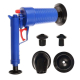 Pompa cu aer comprimat cu 4 accesorii pentru desfundat tevile de la chiuvete