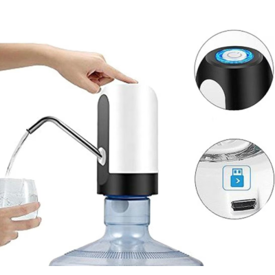 Pompa electrica LED pentru bidoane cu USB