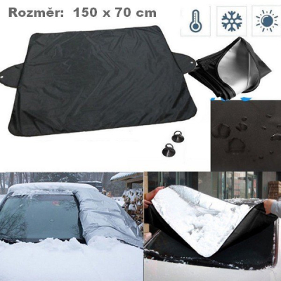 Prelata protectie parbriz cu 2 fete Iarna / Vara 70 x 145 cm