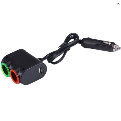 Priza auto 12V Olesson 1631 cu 3 intrari 120W negru