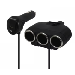 Priza auto 12V si 24V Olesson 1634 cu 4 intrari 120W negru