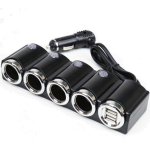 Priza auto 1504 cu 6 intrari  12V  In-Car negru MULTIPLICATOR