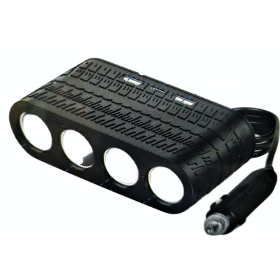 Priza auto 4 cai si USB 120W Olesson 1654