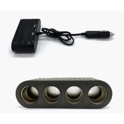 Priza auto 4 cai si USB 120W Olesson 1654