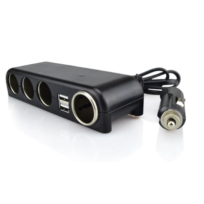 Priza auto No. 1525 cu 4 porturi de iesire si 2 USB