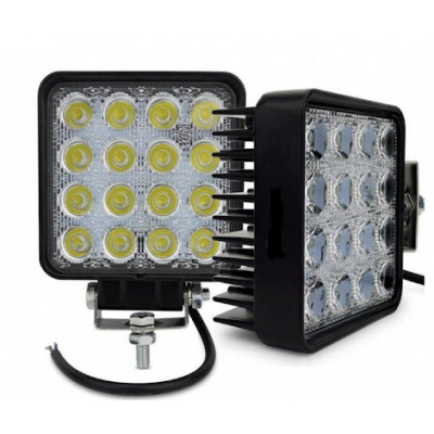 Proiectoare Led Off Road TP-1648 48W 16 12V-24V PATRATE -  Set 2 Bucati