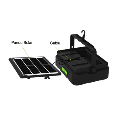 Proiector 144 LED Solar cu Baterie GD-2206A 4 Moduri de Iluminare 100W