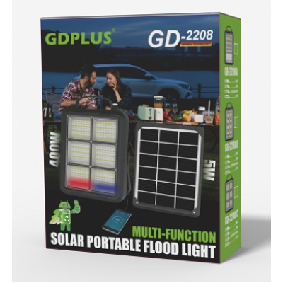 Proiector 195 LED Solar cu Baterie GD-2208A 200W
